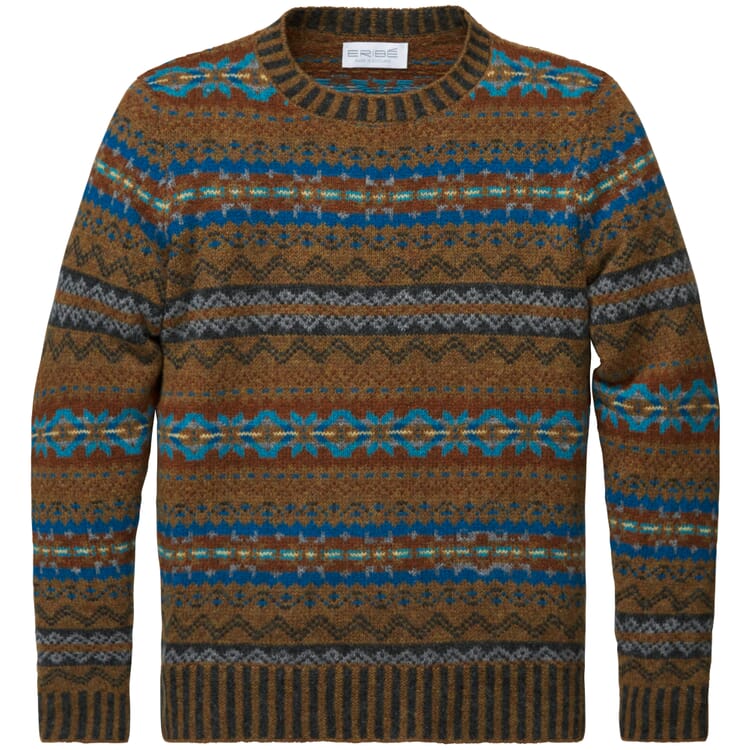 Men sweater patterned, Brown