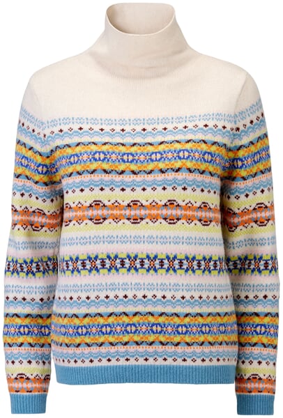 Damenpullover gemustert Beige