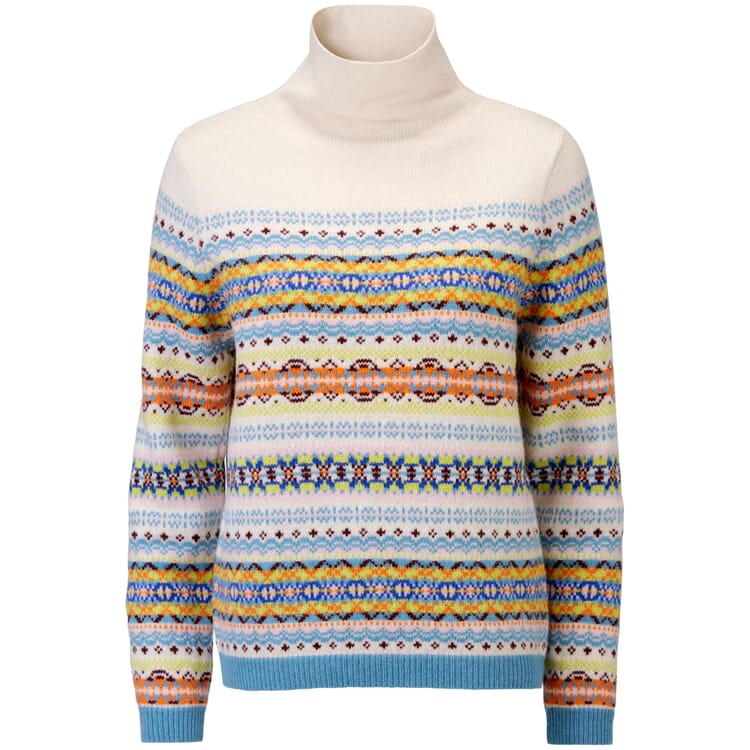 Ladies sweater patterned, Beige