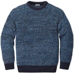 Mens coarse knit sweater Blue melange