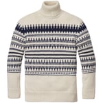 Men sweater patterned Natural white