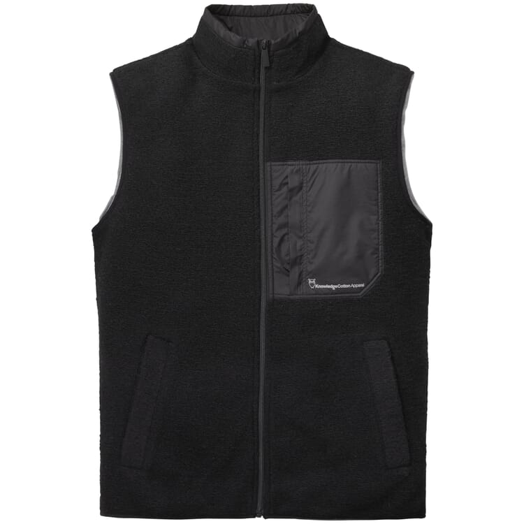 Men fleece vest, Black