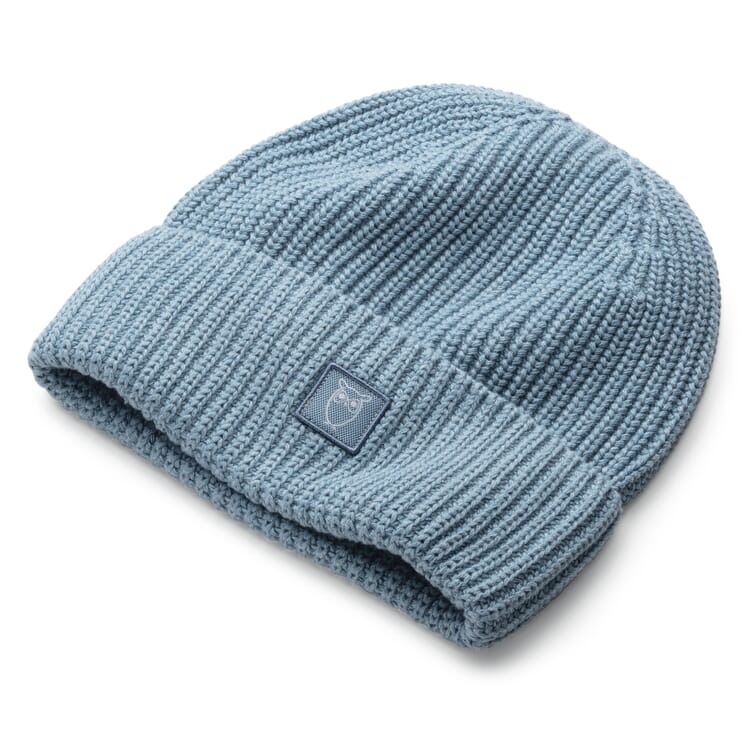 Geribde muts voor heren, Medium blauw
