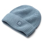 Mens rib knit hat Medium blue
