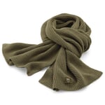 Mens rib knit scarf Olive