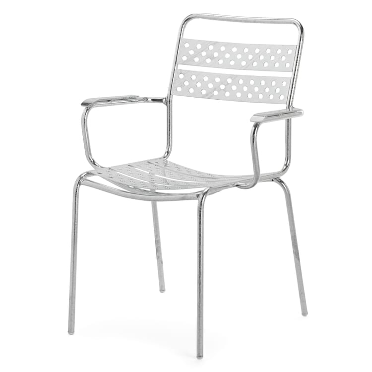 Chaise avec accoudoirs Wallis, Galvanisé à chaud