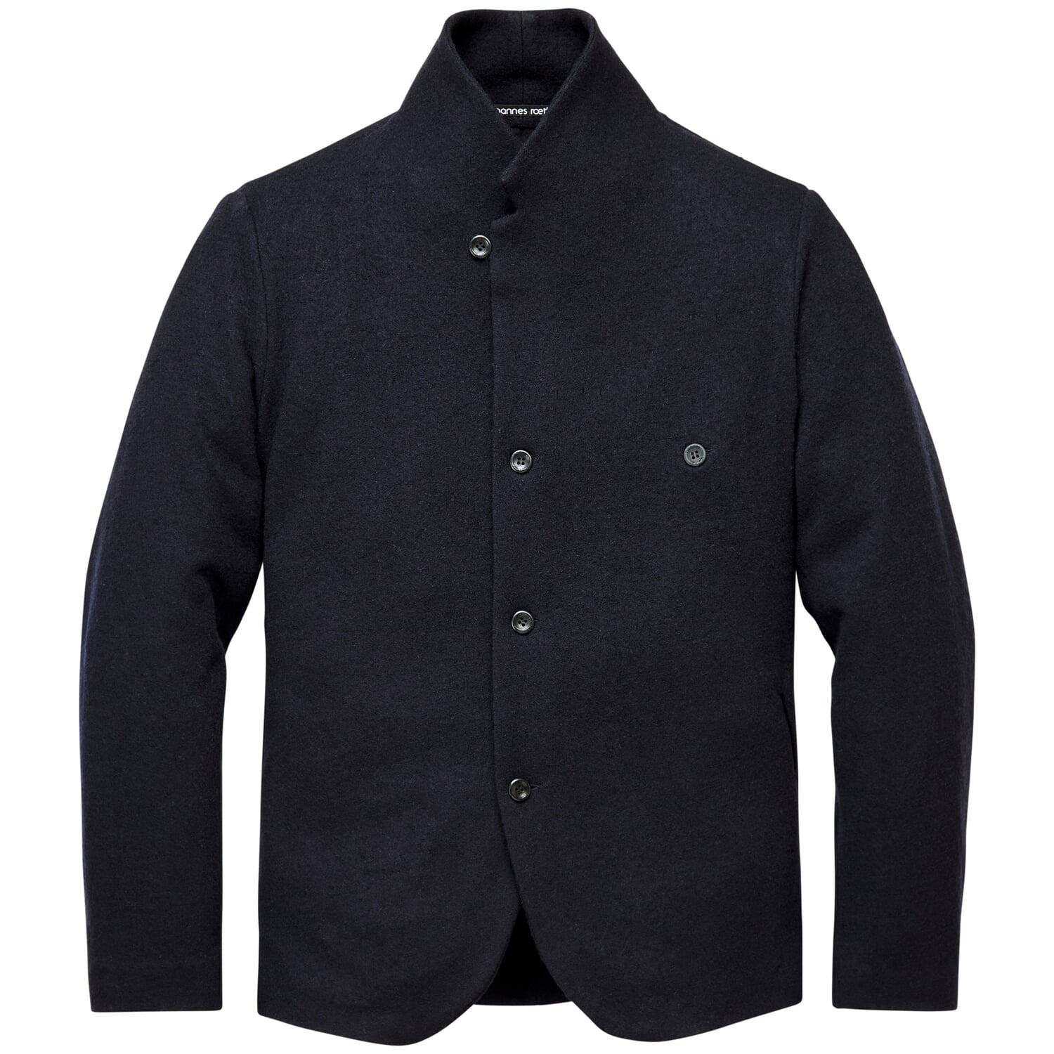 Men jacket stand up collar wool, Dark blue | Manufactum
