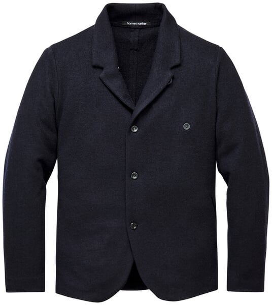 Chaqueta de hombre de lana con cuello alto Azul oscuro