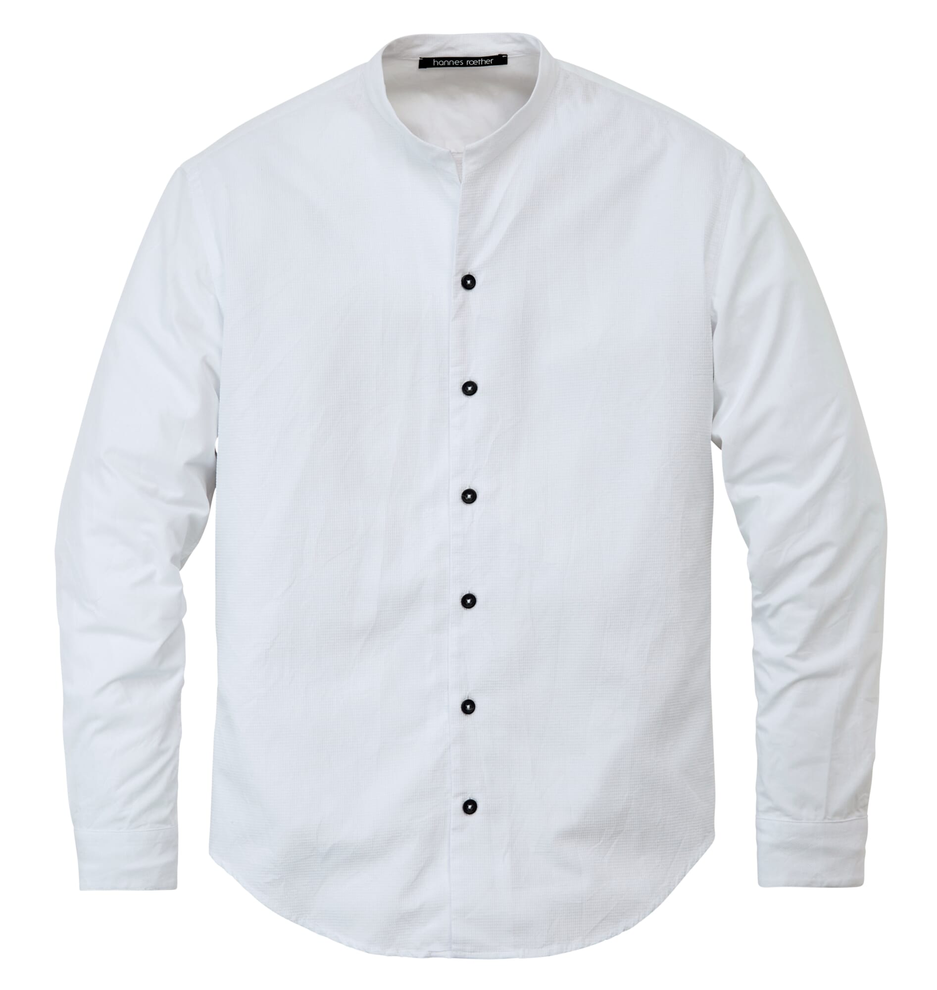 Mens shirt narrow collar, White