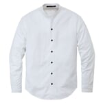 Mens shirt narrow collar White