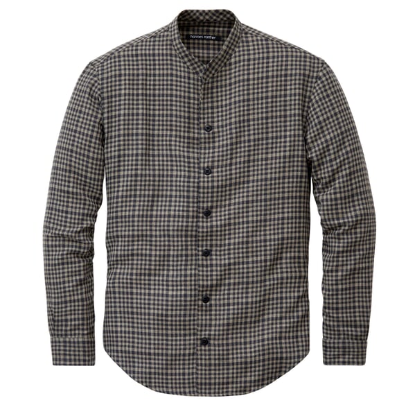 Chemise homme col étroit Gris naturel