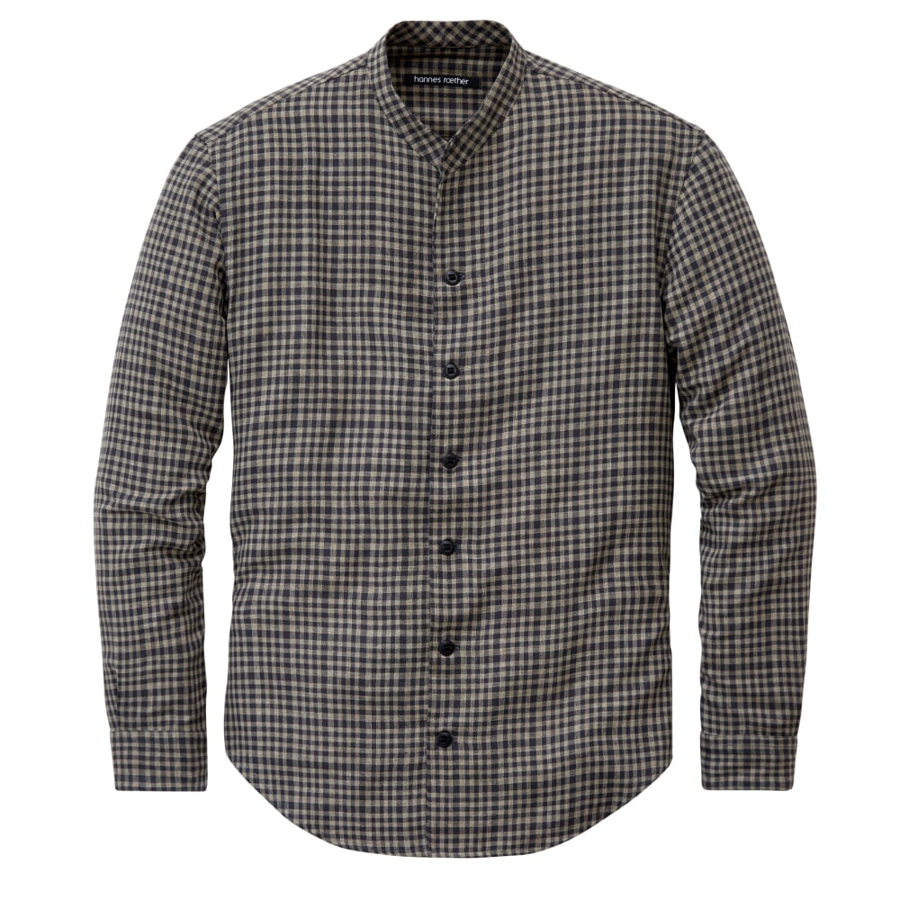Mens shirt narrow collar, Natural gray | Manufactum