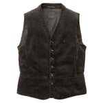 Gilet da uomo in velluto a coste Antracite