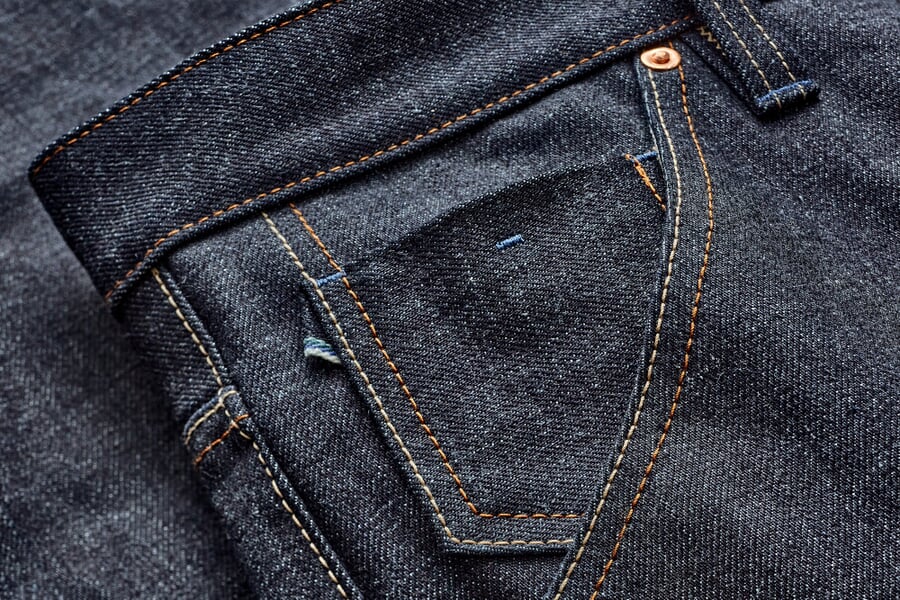 Men's anniversary jeans Denim, close-up