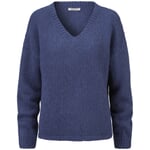 Ladies sweater V-neck Blue