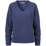 Trøje til kvinder med V-hals Blue