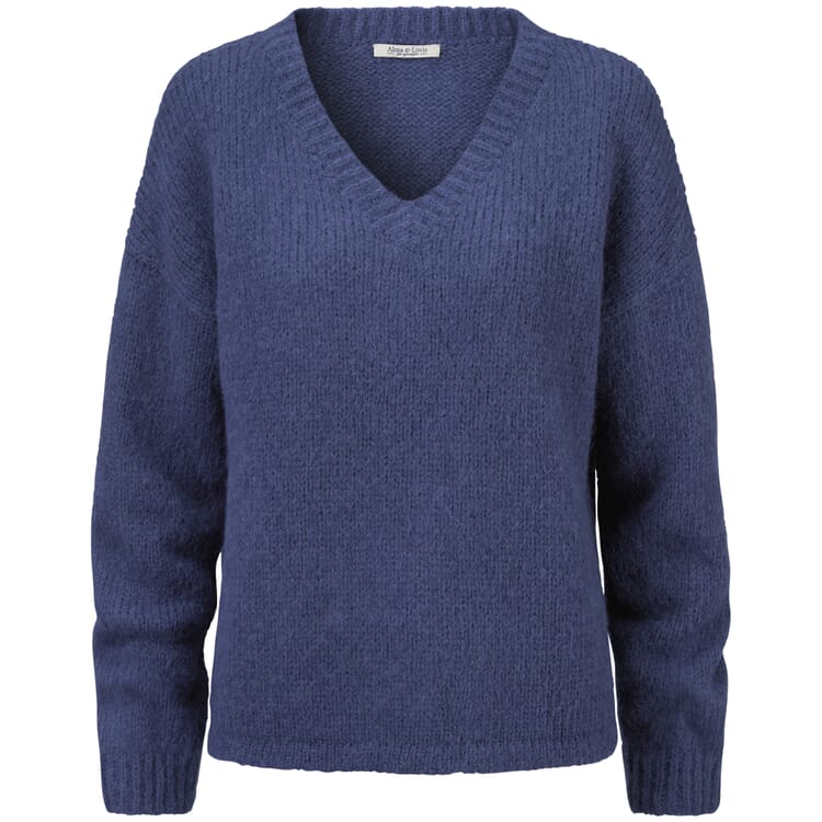 Trøje til kvinder med V-hals, Blue