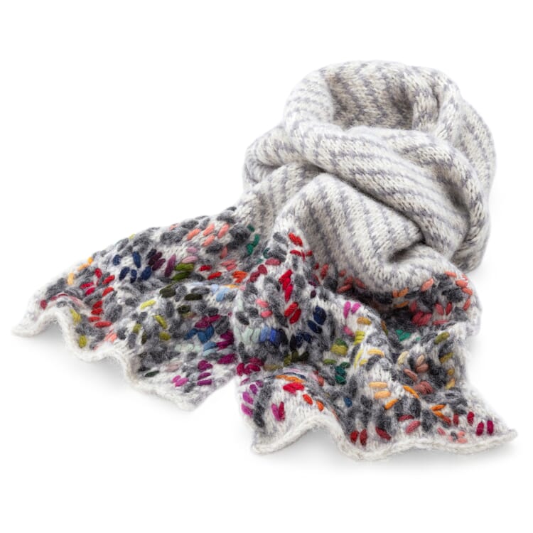 Bufanda unisex con bordado, naturaleza