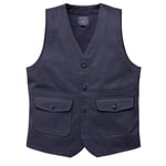 Gilet pour homme avec poches plaquées Bleu foncé