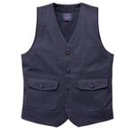 Men vest with patch pockets Dark blue