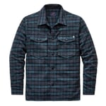 Mens overshirt plaid Blue-Green