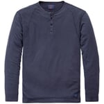 Herenoverhemd met knoopsluiting Donkerblauw