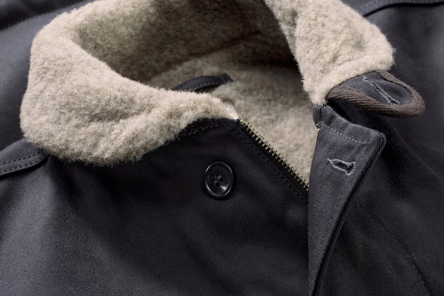 Mens Deck Jacket 1944 Anthracite, close-up