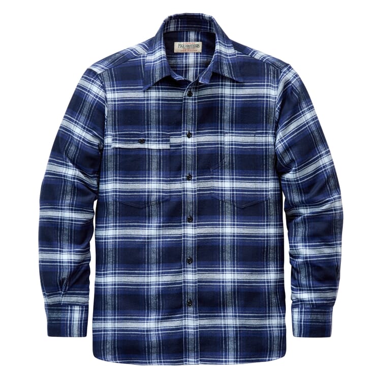 Men's flannel shirt 1937 plaid, Blue