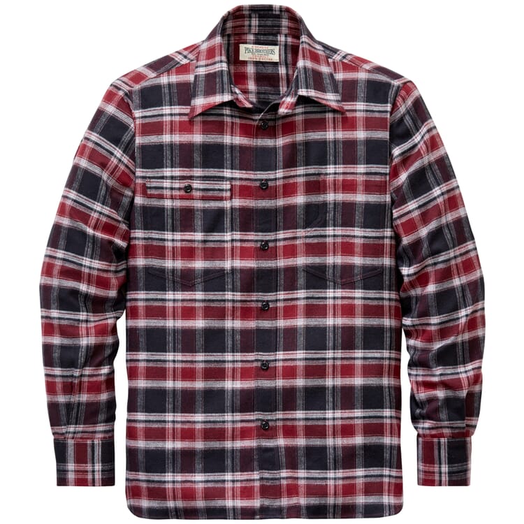 Men's flannel shirt 1937 plaid, Red