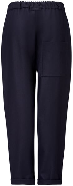 Damesjoggingbroek van scheerwol Donkerblauw
