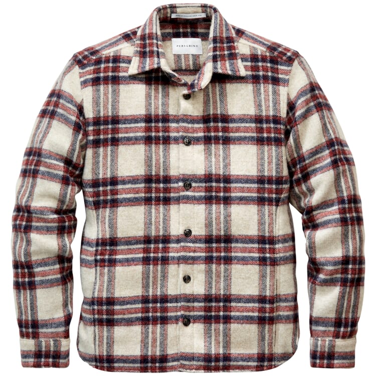 Ternet overshirt til mænd, Naturlig rød-blå