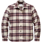 Ternet overshirt til mænd Naturlig rød-blå