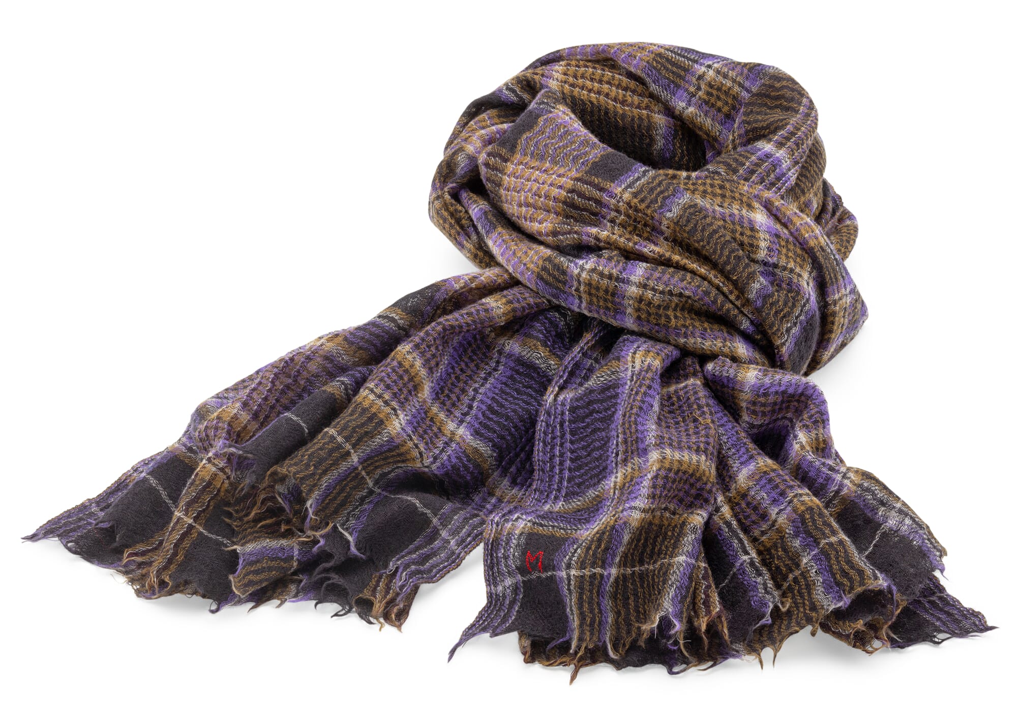 Purple slate selling tweed scarf / handmade scarf / merino wool scarf / winter scarf / man's scarf / woman's scarf