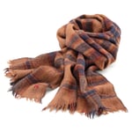 Unisex plaid scarf Brown