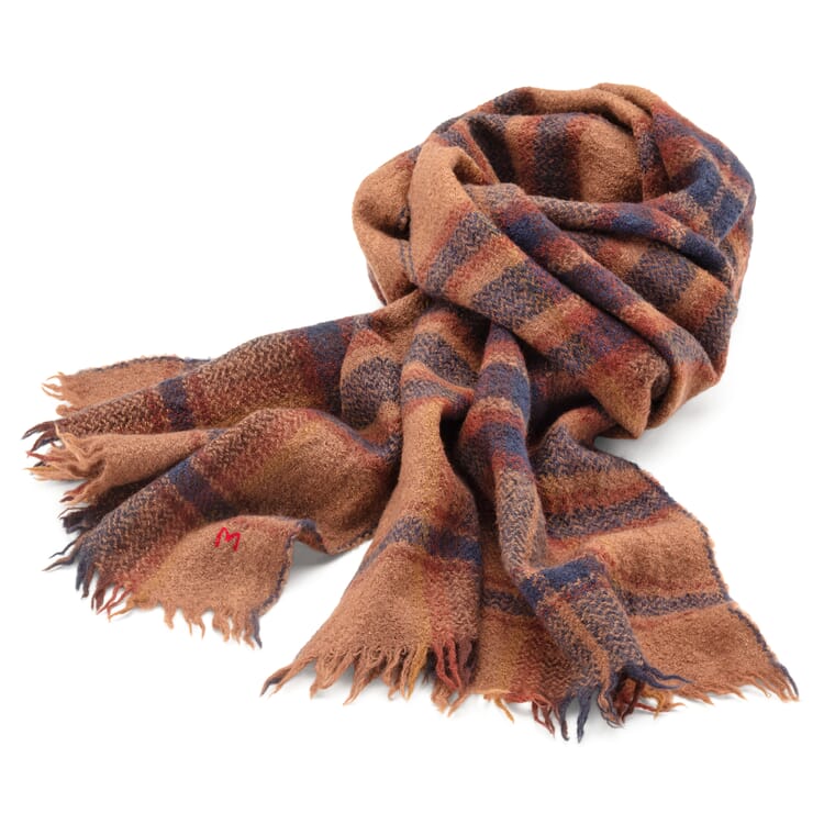 Unisex plaid scarf, Brown