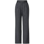 Ladies pleated trousers Grey melange