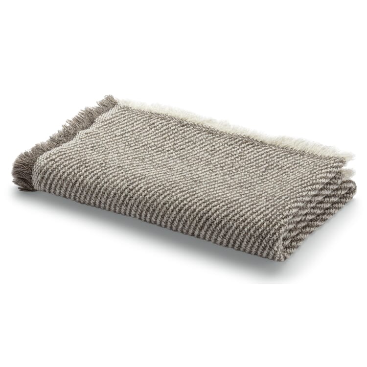 Serviette japonaise à rayures, Gris-brun-blanc