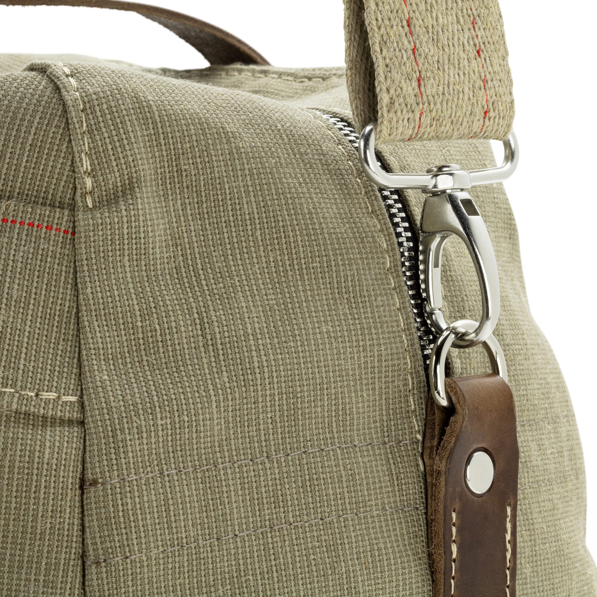 Olive Green Canvas Messenger Bag