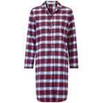 Camicia da notte da donna in flanella a fantasia Rosso