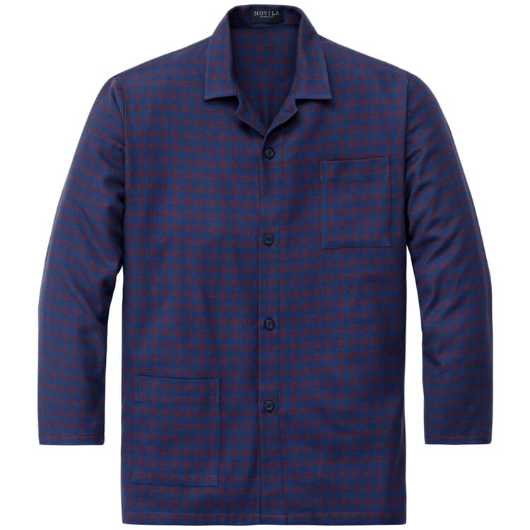 Men's pajamas flannel patterned, Blue