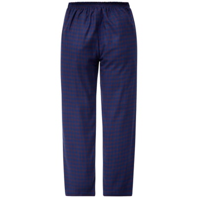 Pantalon d'interieur, bas de pyjama homme en flanelle de coton, carreaux  bleu