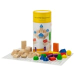 Monde de construction en bois de hêtre