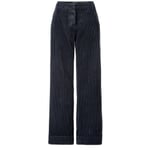 Dames corduroy broek Donkerblauw