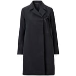Ladies Coat Tie Strap Black