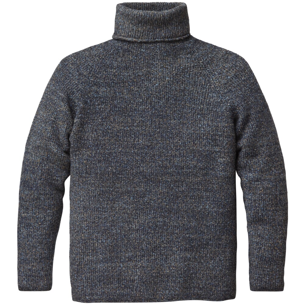 Mens turtleneck sweater, Blue melange Manufactum