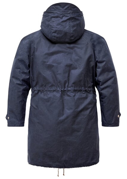 Mens parka lined Dark blue