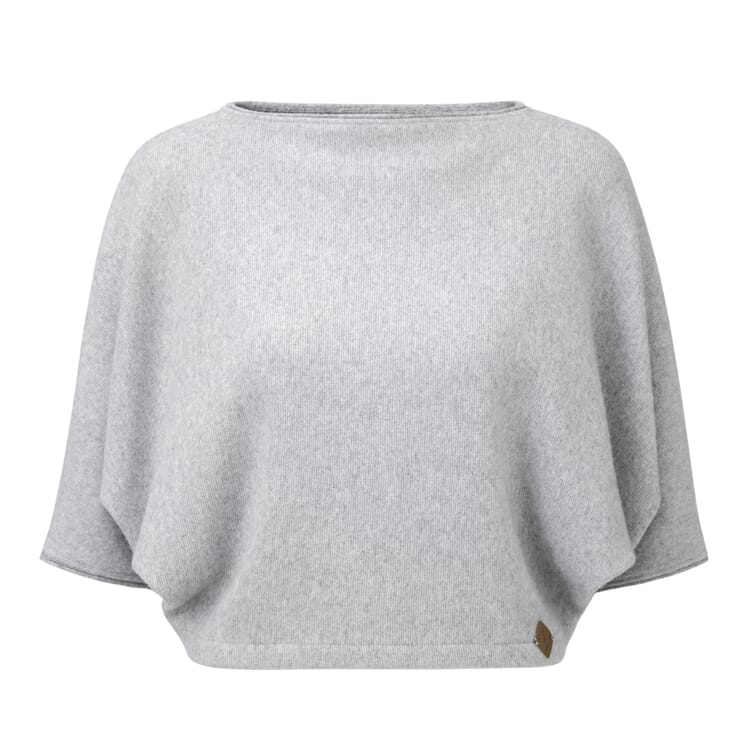 Cropped jumper til damer, Lysegrå