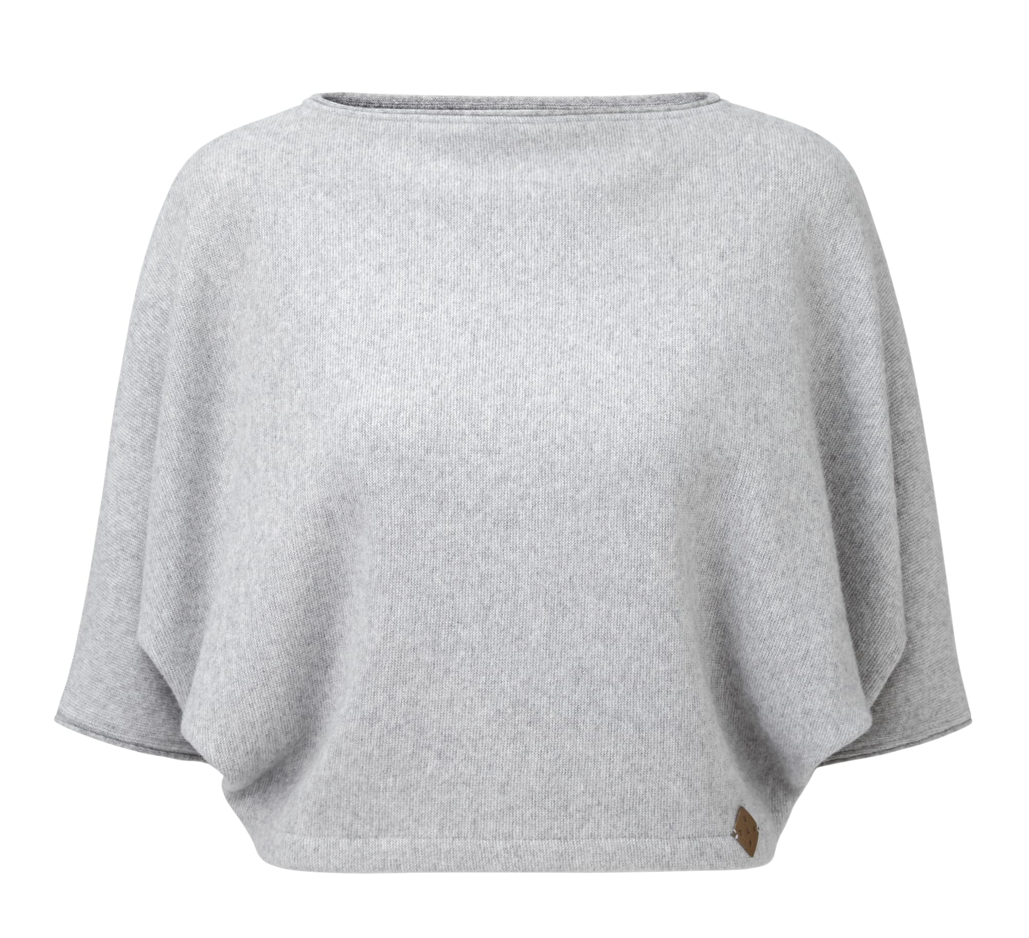 Ladies cropped sweater, Light gray