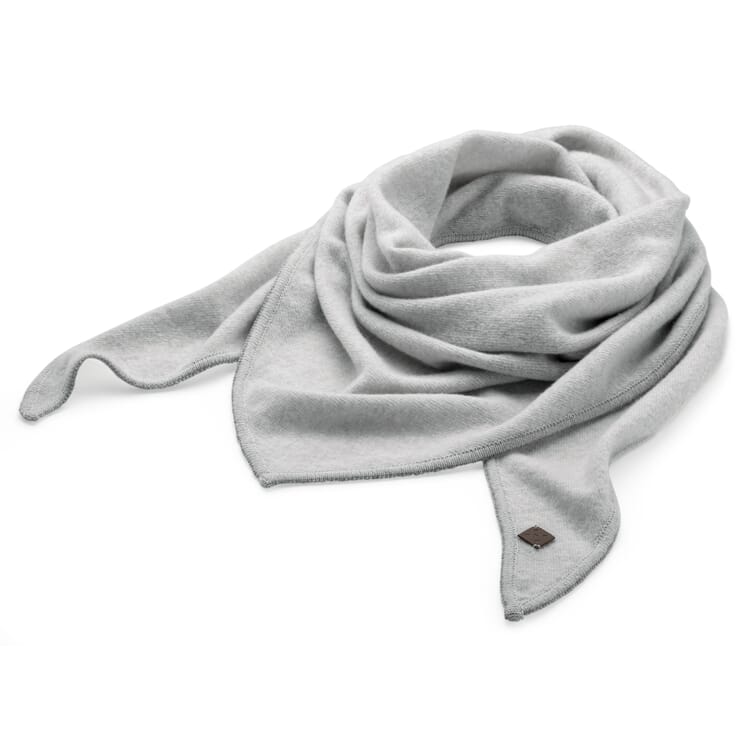 Unisex triangular scarf, ecru