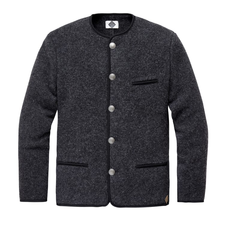 Men's knitted jacket, Anthracite